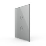 Intrerupator dublu cu touch Livolo din sticla, standard italian – Serie noua