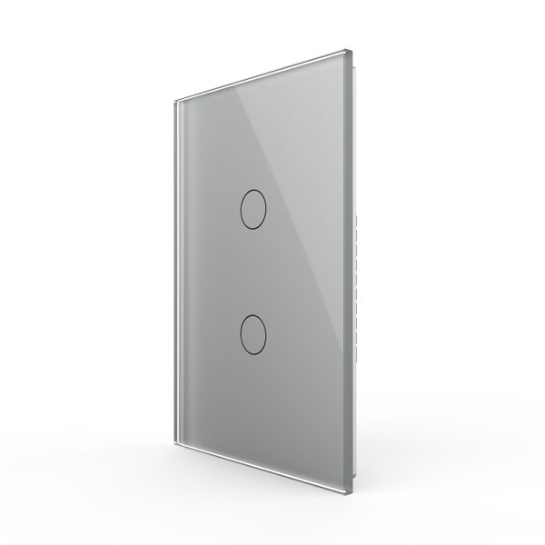 Intrerupator dublu cu touch Livolo din sticla, standard italian – Serie noua