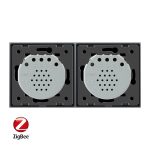 Intrerupator dublu + dublu cu touch Livolo din sticla, Protocol ZigBee, Control de pe telefon