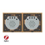 Intrerupator dublu + dublu cu touch Livolo din sticla, Protocol ZigBee, Control de pe telefon