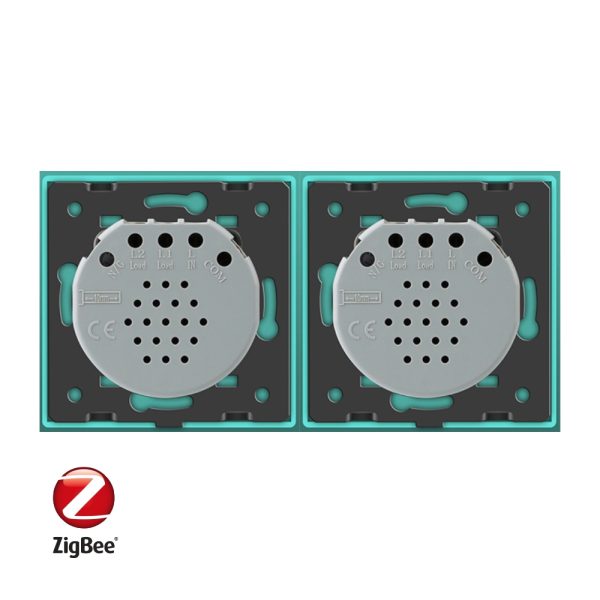 Intrerupator dublu + dublu cu touch Livolo din sticla, Protocol ZigBee, Control de pe telefon