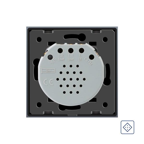 Intrerupator simplu cu revenire / contact uscat Livolo cu touch din sticla