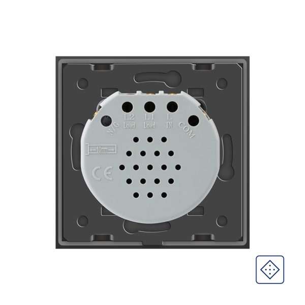 Intrerupator simplu cu revenire / contact uscat Livolo cu touch din sticla