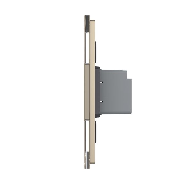 Intrerupator Simplu cu Touch Livolo cu Rama Din Sticla 1M – Serie Noua
