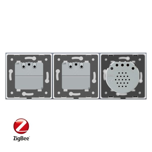 Intrerupator LIVOLO simplu ZigBee cu touch si 2 prize din sticla ZigBee, Control de pe telefon