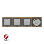 Intrerupator simplu ZigBee + Priza tripla LIVOLO ZigBee cu touch din sticla, Control de pe telefon