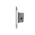Intrerupator triplu cap scara / cruce cu touch Livolo din sticla, standard italian – Serie noua