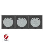 Intrerupator triplu cu touch Livolo din sticla, Protocol ZigBee, Control de pe telefonul mobil