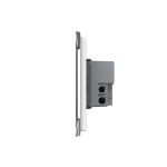 Intrerupator triplu cu touch Livolo din sticla, standard italian – Serie noua