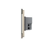 Intrerupator triplu cu touch Livolo din sticla, standard italian – Serie noua