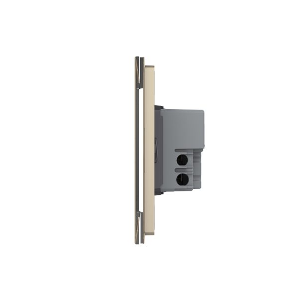 Intrerupator triplu cu touch Livolo din sticla, standard italian – Serie noua