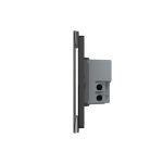 Intrerupator triplu wireless cu touch Livolo din sticla – standard italian