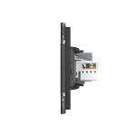 Priza Dubla Livolo cu Rama din Sticla 1 Priza Schuko+TV/internet, Standard Italian – Serie Noua