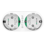 Priza dubla BlitzWolf BW-SHP7, Alb, Wi-Fi, Smart, 3680W, 16A, Monitorizare consum, Compatibil cu Alexa, Google Home & IFTTT