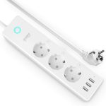Prelungitor Smart Gosund P1, 3680W, Control prin aplicatie, 3 Prize, 3 Porturi USB