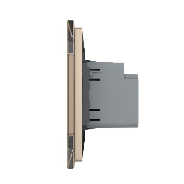 Priza USB-A + USB-C cu Rama Din Sticla LIVOLO – Serie Noua