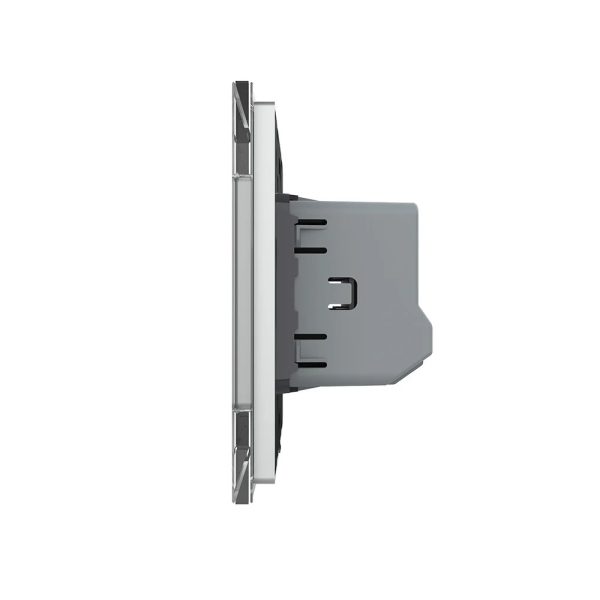 Senzor de Temperatura si Umiditate Livolo cu Rama din Sticla, Protocol Zigbee
