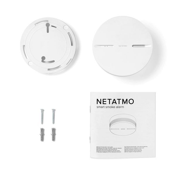 Senzor de fum Netatmo, Wireless, Volum 85 dB, Notificari aplicatie, Functionare fara Hub