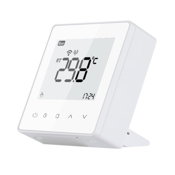 Termostat Wi-Fi Luxion TP608RFW cu receiver pentru centrala termica pe gaz sau electrica, Smart, Programari, Control aplicatie