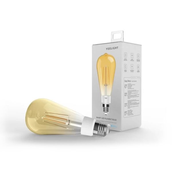 Bec Smart LED Yeelight ST64, Filament, 500 Lumeni, Wireless, E27, Control aplicatie