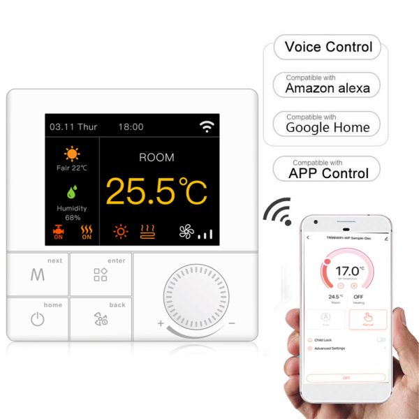 Termostat pentru incalzirea termica cu gaz BeOk TCR8-WIFI-WP(3A)
