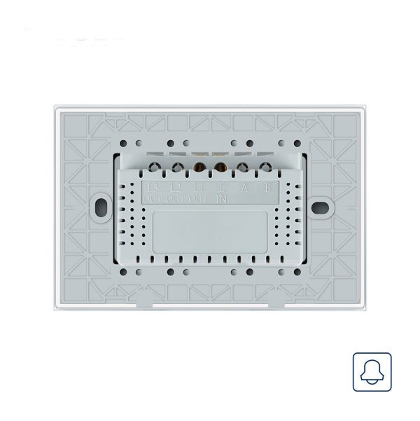 Buton sonerie cu touch Livolo din sticla, Standard italian