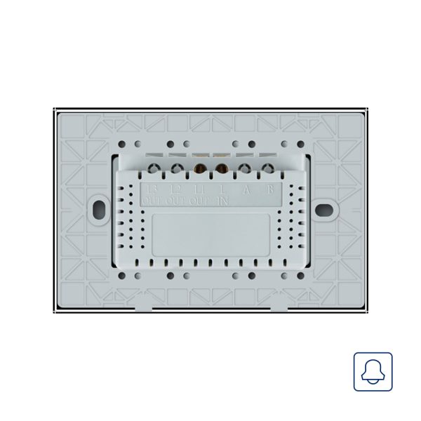 Buton sonerie cu touch Livolo din sticla, Standard italian