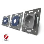 Intrerupator LIVOLO simplu+simplu ZigBee cu touch si priza din sticla ZigBee, Control de pe telefon