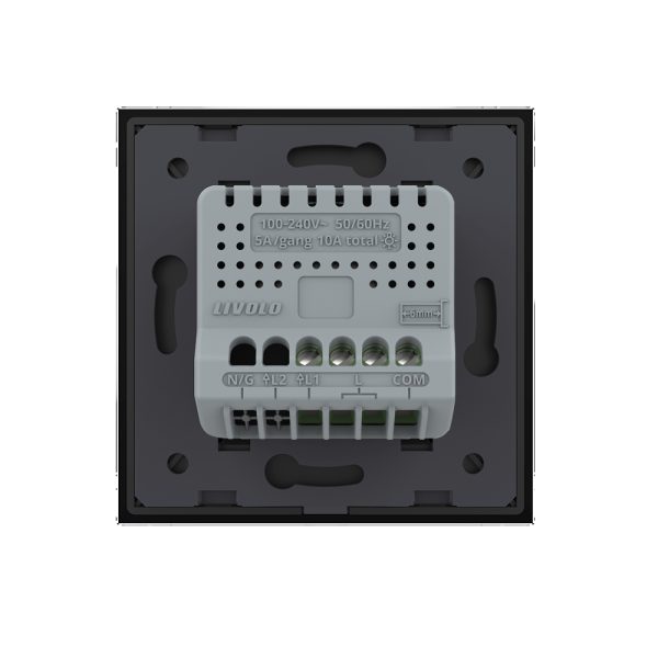 Intrerupator Cap scara / Cruce Wireless cu Touch Livolo din Sticla, Serie Noua