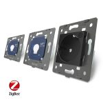Intrerupator LIVOLO simplu+simplu ZigBee cu touch si priza din sticla ZigBee, Control de pe telefon