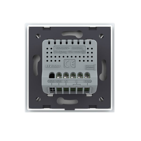 Intrerupator Simplu Cap Scara / Cruce Wi-Fi cu Touch LIVOLO – Serie Noua, Alb