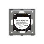 Intrerupator Simplu Cap Scara / Cruce cu Touch din Sticla si Rama de Aluminiu LUXION