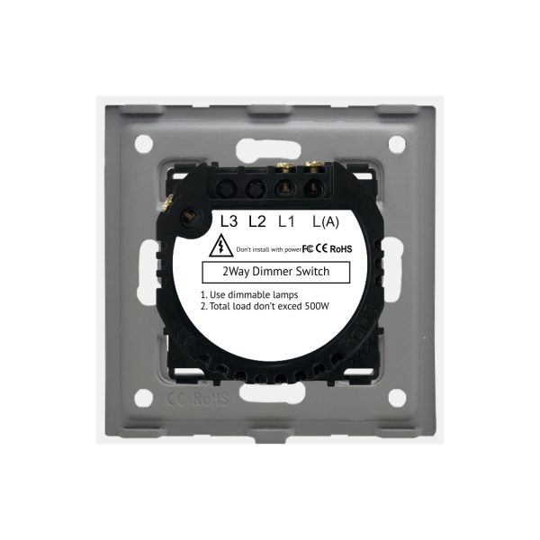 Intrerupator Simplu cu Variator Cap Scara / Cruce cu Touch si Rama din Aluminiu LUXION
