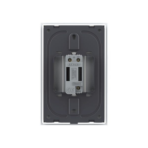 Intrerupator Simplu Cap Scara / Cruce cu Touch Livolo cu Rama Din Sticla 1M, Zigbee – Serie Noua