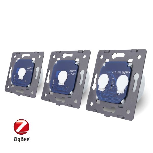 Intrerupator cu touch simplu+simplu+dublu LIVOLO din sticla, Protocol ZigBee, Control de pe telefon