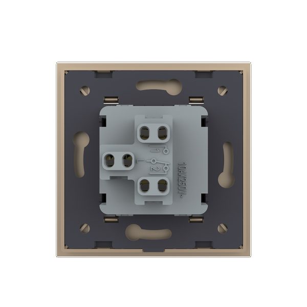 Intrerupator Simplu Mecanic si Cap Scara , 2 Module LIVOLO cu Rama din Sticla – Serie Noua