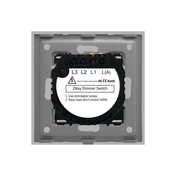 Intrerupator Simplu cu Variator Cap Scara / Cruce cu Touch si Rama din Aluminiu LUXION