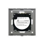 Intrerupator Dublu cu Touch din Sticla si Rama de Aluminiu LUXION, RF433