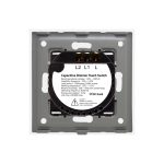 Intrerupator Dublu cu Variator si Touch din Sticla si Rama de Aluminiu LUXION