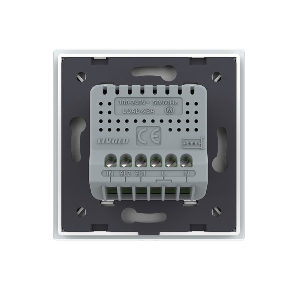 Intrerupator Draperie cu Touch LIVOLO cu Rama din Sticla, Protocol ZigBee