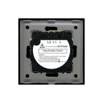 Intrerupator Dublu cu Touch din Sticla si Rama de Aluminiu LUXION, RF433