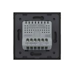 Intrerupator Dublu cu Reset si Contact Uscat Livolo cu Rama din Sticla, ZigBee – Serie Noua