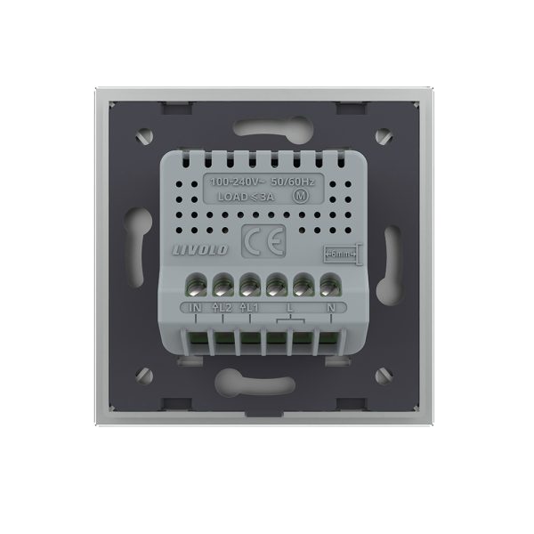 Intrerupator Draperie cu Touch LIVOLO cu Rama din Sticla, Protocol ZigBee