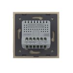 Intrerupator Dublu cu Reset si Contact Uscat Livolo cu Rama din Sticla, ZigBee – Serie Noua