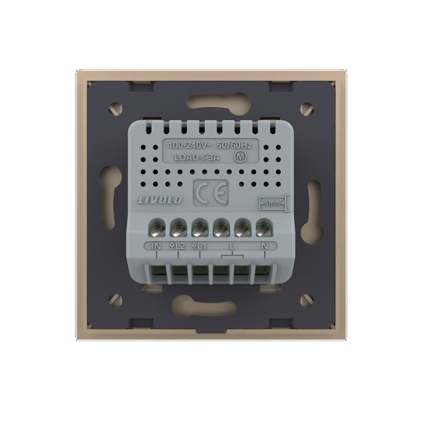 Intrerupator Draperie cu Touch LIVOLO cu Rama din Sticla, Protocol ZigBee