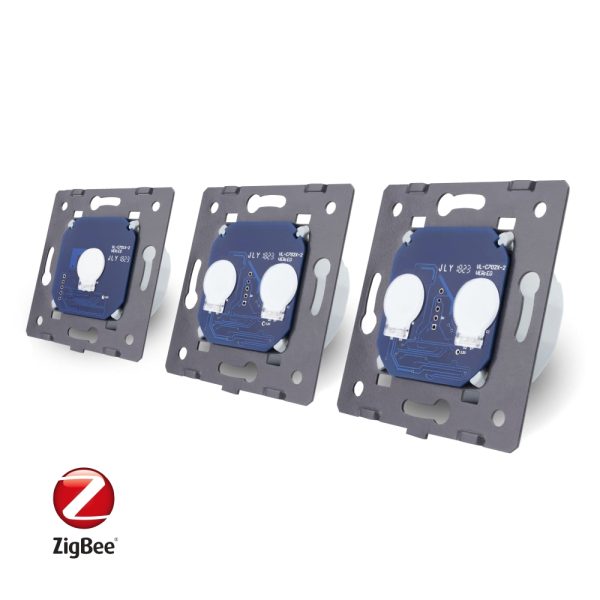 Intrerupator cu touch simplu+dublu+dublu LIVOLO din sticla, Protocol ZigBee, Control de pe telefon