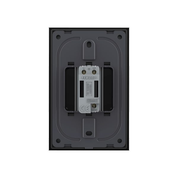 Intrerupator Simplu Cap Scara / Cruce cu Touch Livolo cu Rama Din Sticla 1M – Serie Noua