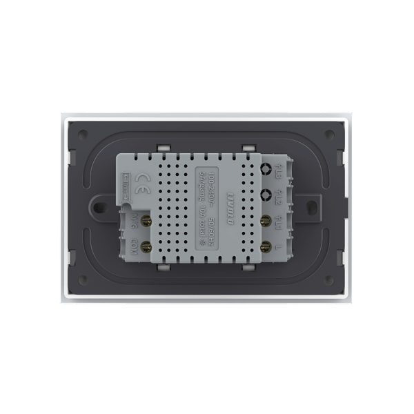 Intrerupator Simplu Cap Scara / Cruce Wi-Fi cu Touch LIVOLO cu Rama din Sticla, standard italian – Serie Noua
