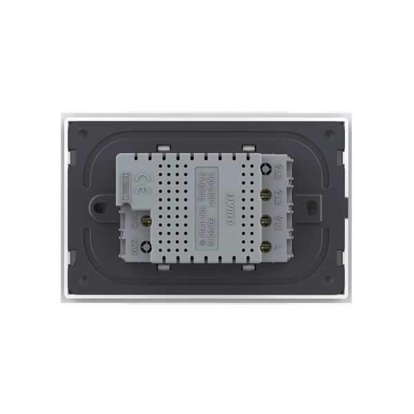 Intrerupator Dublu WIFI cu Touch LIVOLO cu rama din sticla, standard italian – Serie Noua