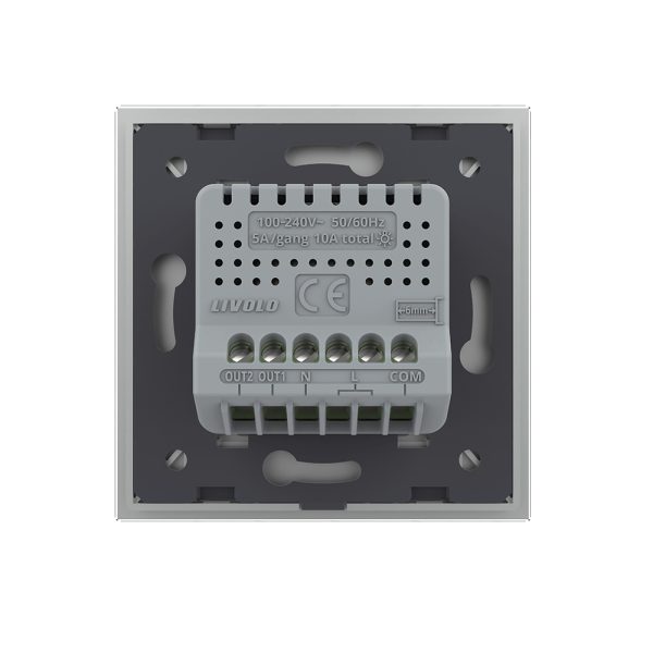 Intrerupator Dublu Cap Scara / Cruce Wi-Fi cu Touch LIVOLO din Sticla – Serie Noua